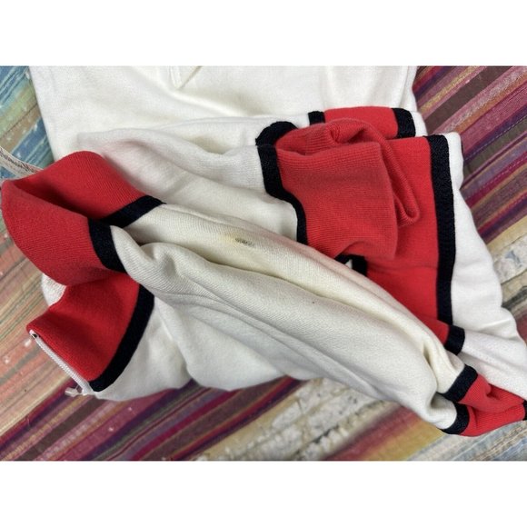 New St John Sport Luxury Track Suit Set Sweatpants Sweatshirt Jacket White Red M - Picture 7 of 16